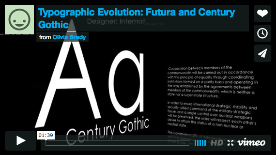 Art-341 Project-4 : Typographic Evolution - Classifications in Motion Selected Student Work | Fall 2014