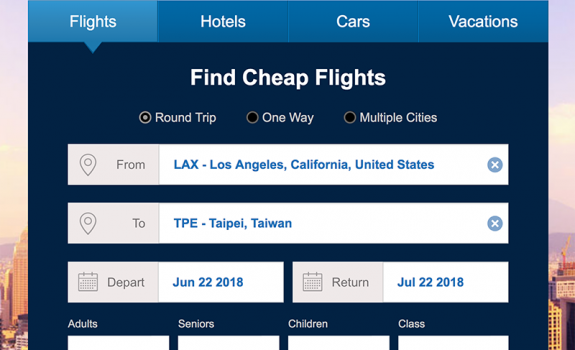 Round Trip Los Angeles (LAX) - Taipei (TPE) $881 Only | $881 - $300 Reimbursement, you pay $581 USD for the Taiwan trip