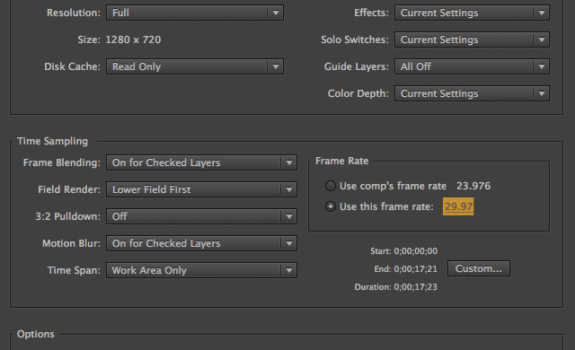 ARTS-4334 Demo: Render Queue Settings in After Effects CC