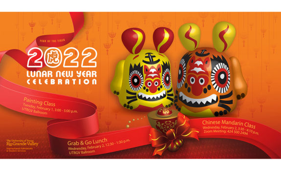 Pro Bono: Year of Tiger Lunar New Year Collateral Campaign for UTRGV IASS Office | February 1, 2022