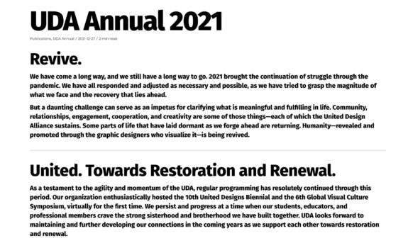 Published Work in the UDA 2021 Annual, Korea | December 27, 2021